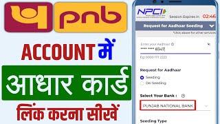 New Portal से | PNB BANK में Online आधार लिंक होना शुरू |pnb me dbt link online 2024 | pnb npci link