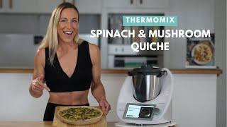 Thermomix Gluten-Free Spinach and Mushroom Quiche + FREE 1 WEEK MEAL PLAN