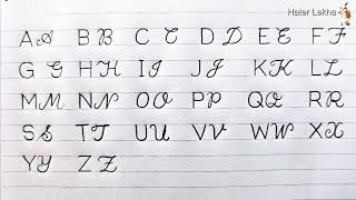 Writing the alphabet in Neat and cursive letters