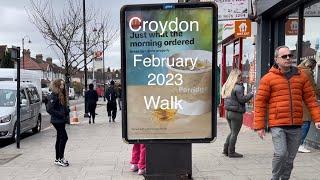 London Croydon walk - Lower addiscombe road / footpath lanes - 20/02/2023