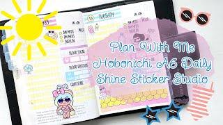 Plan With Me | Hobonichi A6 Daily | Shine Sticker Studio Hello Summer