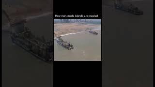 How Islands are created  #shorts #island #artificial #construction #engineering #science #ship