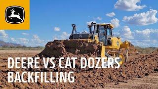 5 Reasons the 1050 P-Tier Dozer Outperforms the CAT® D8 Dozer Backfilling | John Deere