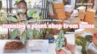 Running a Plant Store From Home Vlog🪴:Shipping Plant Orders, TikTok Shop, Social Media Marketing