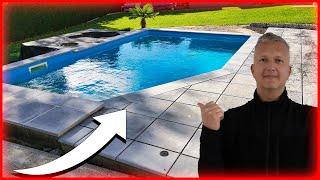 Perfect pool edge: installing pool edge stones & pool terrace step by step