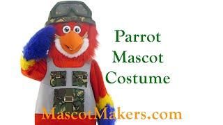 Parrot Trooper Custom Made Mascot Costume produced for Health Care Logistics