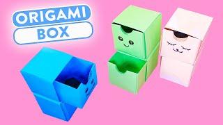 Easy Origami Box. How to make cute paper craft