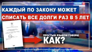 Как списать долг 1 раз в 5 лет по закону? Самое простое объяснение сложного закона