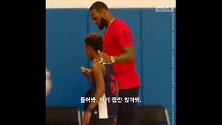 르브론제임스가 아들에게 조언하는 장면 [올NBA]