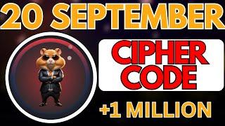 20 September Hamster Kombat DAILY CIPHER Today: Claim 1,000,000