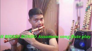 Oh bideshi bondhu Assmese song flute play by Rh Bsty