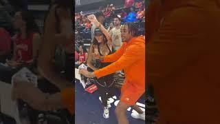 Guess who Winnie Harlow Gets Jiggy With at a Mystics Game?