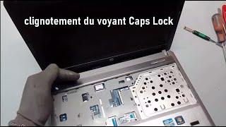 "Que signifie l'écran noir avec le clignotement du voyant Caps Lock HP ?"