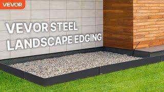 VEVOR Steel Lawn Edging, 5PCS Metal Landscape Edging, 4"x39"