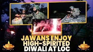 Indian Army jawans celebrate Diwali with songs, dance and Diyas at LoC near Pakistan border