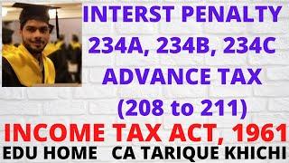 Interest 234A||234B||234C||ADVANCE TAX||INCOME TAX ACT|| CA TARIQUE KHICHI