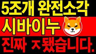 [시바이누] 5조개 완전소각 진짜 X됐습니다! 시바이누재단에서는 또 하나의 밈코인을 발행했습니다!