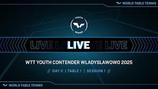 LIVE! | T1 | Day 2 | WTT Youth Contender Wladyslawowo 2025 | Session 1