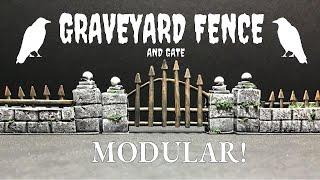 Crafting a modular Graveyard Fence and Gate for tabletop gaming! Graveyard Diorama Part 1