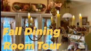 FALL DINING ROOM TOUR 2024 | COZY | MAXIMALIST | HOME DECORATING IDEAS | THRIFTED | VINTAGE | BUDGET