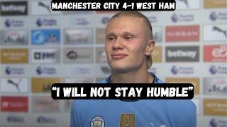 Erling Haaland BLASTS Mikel Arteta - Post Match Interview - Manchester City 4-1 West Ham