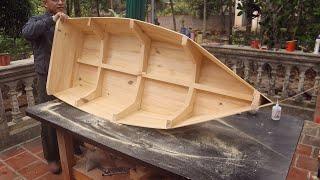 Woodworking Skills Creative New Projects // Build a Boat Out Of Pine Wood, DIY - How To