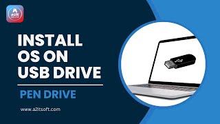 Install Complete Operating System On USB Pan drive(8 GB) | A2IT Online