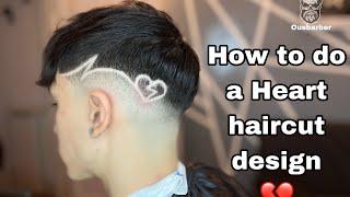 How to do a Heart haircut design