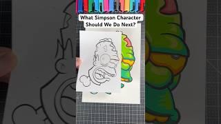 Drawing Homer Simpson But As A Zombie!  #art #shorts #simpsons