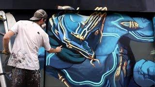 "Warframe" Mural in LA! - Kiptoe