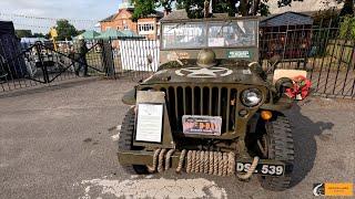 Brooklands American Car Day 2024. Jeremy Hall and his 1944 Willys Jeep.