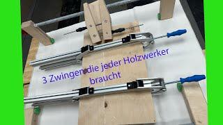 DIY Holzwerker-Zwingen: Fusion aus Holz, 3D-Druckteilen, Alu-Profilen und Gewindestangen!