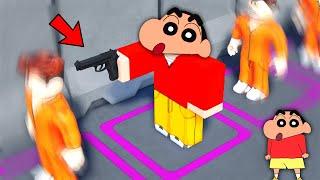 ROBLOX SHINCHAN Stuck in PRISON JAIL and TRIED TO ESCAPE PRISON CHOP