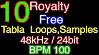 10 Royalty Free Tabla Loops, Samples 48kHz / 24bit BPM 100