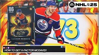 HOW TO GET THE BROKEN X-FACTOR MCDAVID CARD IN NHL 25 HUT