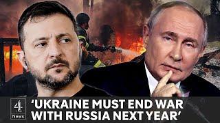 Zelenskyy: 'Through diplomacy' Ukraine must end war with Russia next year