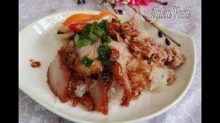 Bí quyết ướp thịt xá xíu chuẩn vị ăn kèm xôi mặn mềm dẻo || Sticky rice with char siu || Natha Food