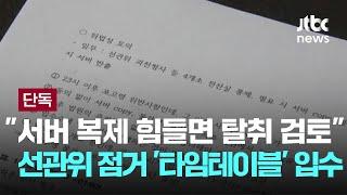 방첩사 "서버 복제 힘들면 탈취 검토" 논의까지…선관위 점거 '타임테이블' 입수 [이슈PLAY] / JTBC News