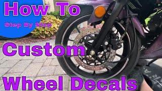 How To Do a Motorcycle Rim Graphics Decal Upgrade and Installation