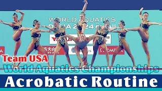 Acrobatic routine - USA - Artistic Swimming World Aquatics Championships