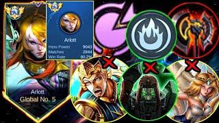 Damage,defence,heal,and survivability all in this new build and emblem~Global Arlott best build 2024