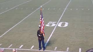 National Anthem with Marine TJ Peagler presenting the flag