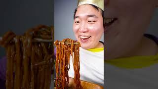 ASMR MUKBANG| Giant spicy Chicken Drumsticks,cheese ball, black bean noodles eating #shorts