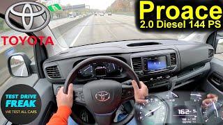 2022 Toyota Proace 2.0 D-4D (144 PS)  Top Speed Autobahn POV + Fuel Consumption