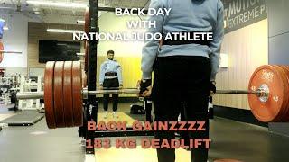 Back Day with a National Judo Athlete | INSANE 183 KG Deadlift