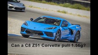 Can a C8 Z51 Corvette pull 1.56g through a turn?