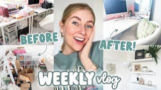 home office transformation & Primark homeware  WEEKLY VLOG (declutter, organise & clean!)