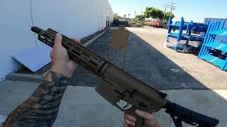 110653 EMG Falkor Phantom w/ Edge II Gearbox M4 Airsoft AEG (Color: Tan / RS-3 Stock / Gun Only)