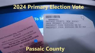 2024 Passaic County NJ Early Primary Election Voting