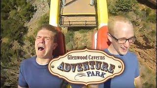 Screaming on the Giant Canyon Swing at Glenwood Caverns Adventure Park